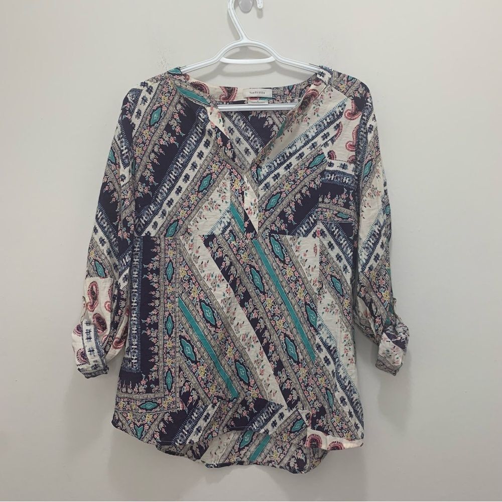 Van Heusen Paisley Blouse Size Small
